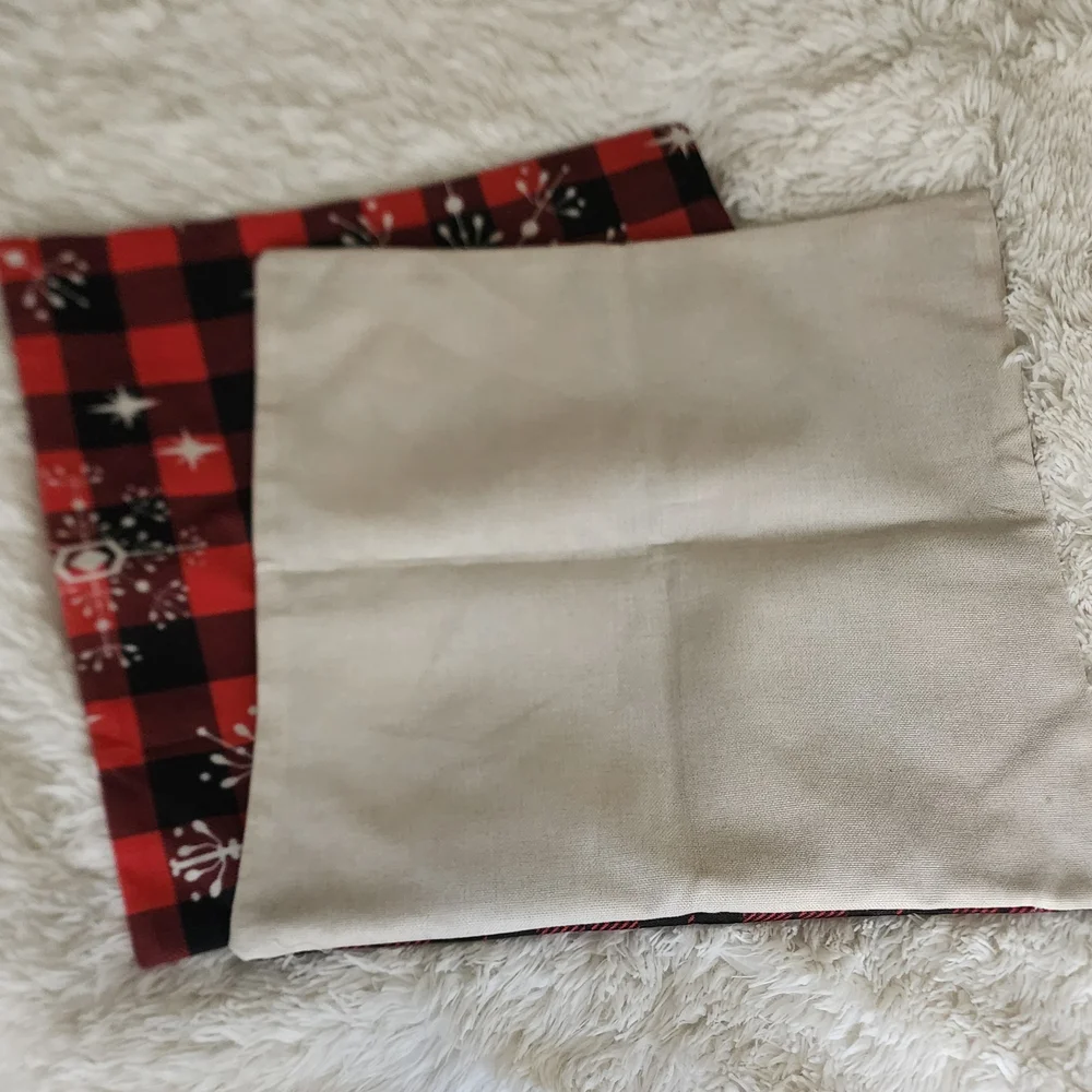 Christmas Pillow Covers Red Plaid
